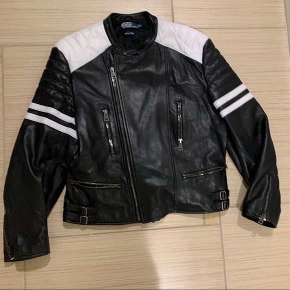 polo ralph lauren quilted biker jacket